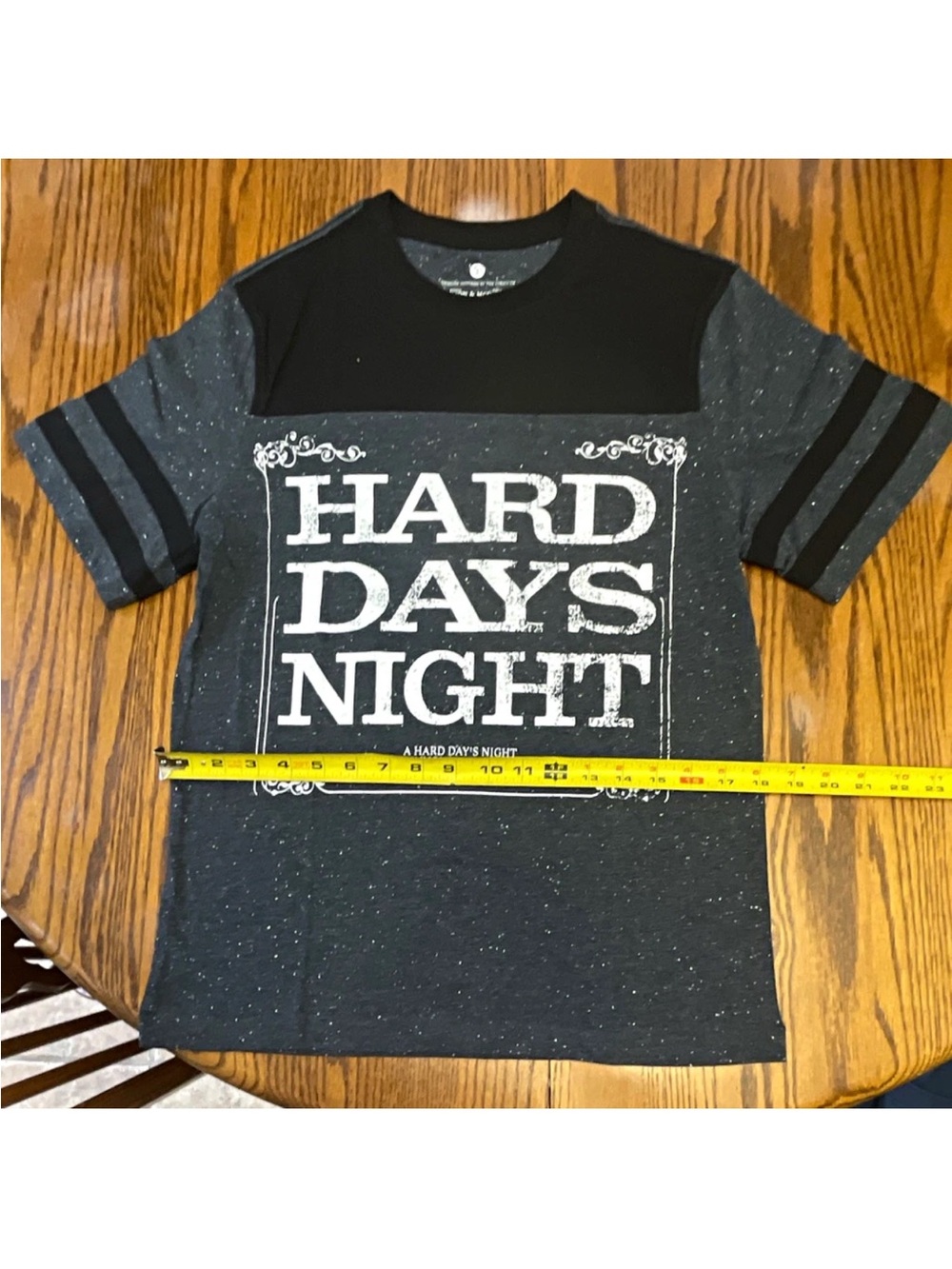 New Hard Days Night Short Sleeve Graphic Tee - Black/Charcoal